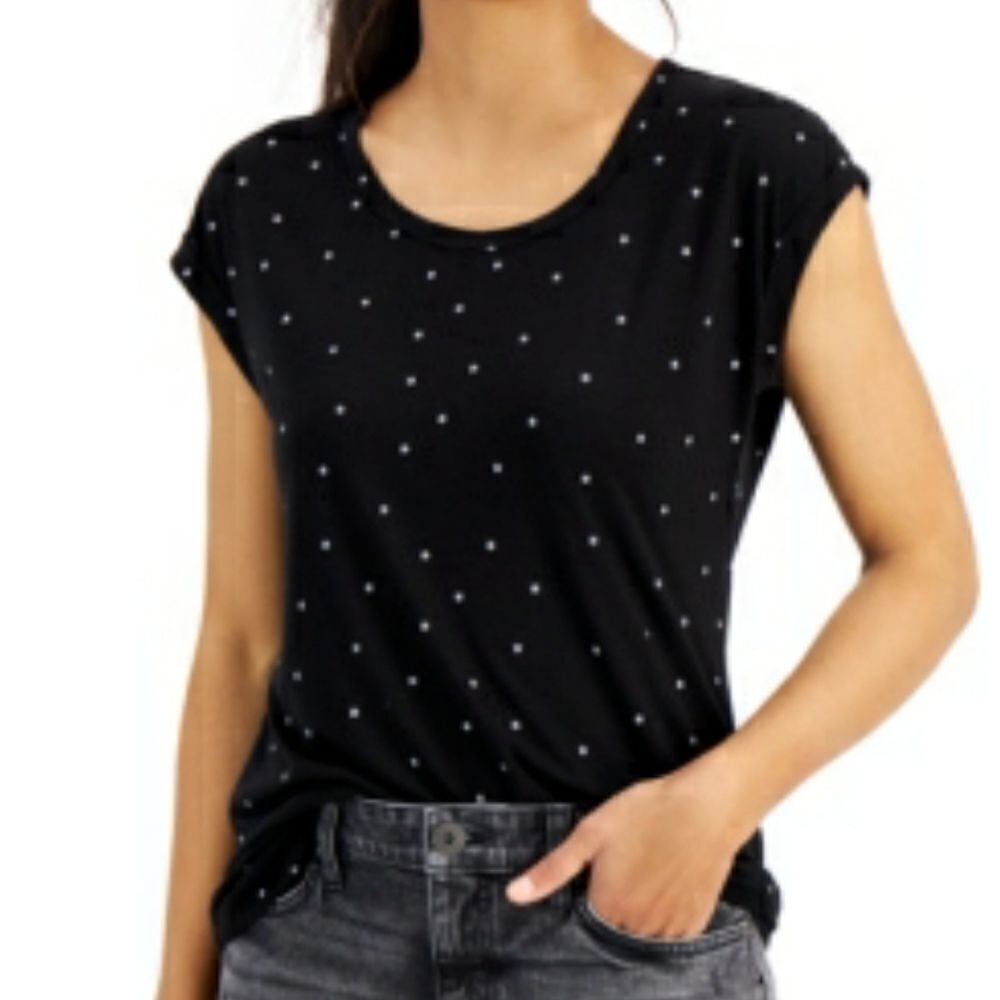 Style & Co Star Print Graphic Tee sz XXL
